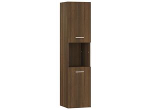 8720286977484 - Bonnevie - BadezimmerschrankBadschrank Braun Eiche 30x30x130 cm Holzwerkstoff vidaXL