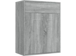 8720286975909 - Bonnevie - SideboardKommode Grau Sonoma 60x30x75 cm Holzwerkstoff vidaXL