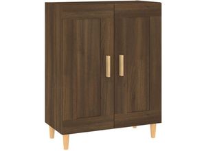 8720287084907 - Bonnevie - SideboardKommode Braun Eichen-Optik 695x34x90 cm Holzwerkstoff vidaXL