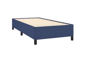 8720287170891 - Bonnevie - BettgestellSchlafzimmerbett Blau 90x200 cm Stoff vidaXL