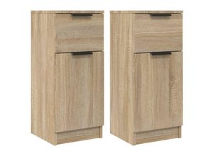 8720287078524 - Vidaxl - 2 Stk SideboardsKommode Sonoma-Eiche 30x30x70 cm Holzwerkstoff