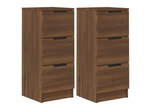 8720287084129 - Bonnevie - 2 Stk SideboardsKommode Braun Eichen-Optik 30x30x70 cm Holzwerkstoff vidaXL 8720287084129 - Bonnevie - 2 Stk SideboardsKommode Braun Eichen-Optik 30x30x70 cm Holzwerkstoff vidaXL