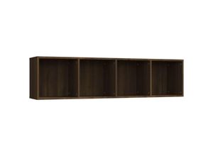 8720286975251 - Bonnevie - Bücherregal TV-SchrankTV-Möbel Braun Eiche 143x30x36 cm Holzwerkstoff vidaXL