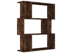 8720286975053 - Bonnevie - Bücherregal RaumteilerBücherschrank Räuchereiche 80x24x96 cm Holzwerkstoff vidaXL