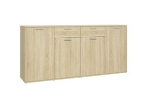 8720286459126 - Bonnevie - SideboardKommode Sonoma-Eiche 160x36x75 cm Holzwerkstoff vidaXL