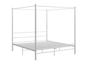 8720286163825 - Bonnevie - Himmelbett Weiß Metall 180x200 cm vidaXL844363