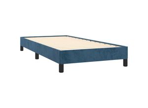 8720287170051 - Bonnevie - BettgestellSchlafzimmerbett Dunkelblau 90x200 cm Samt vidaXL 8720287170051 - Bonnevie - BettgestellSchlafzimmerbett Dunkelblau 90x200 cm Samt vidaXL