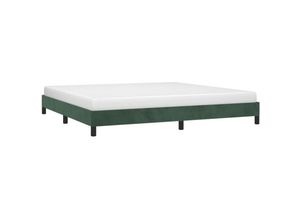 8720287170464 - Vidaxl - BettgestellSchlafzimmerbett Dunkelgrün 200x200 cm Samt