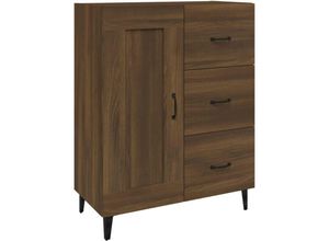 8720287085058 - Bonnevie - SideboardKommode Braun Eichen-Optik 695x34x90 cm Holzwerkstoff vidaXL