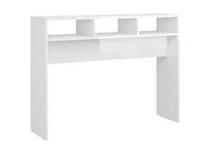 8720286606513 - Bonnevie - KonsolentischFlurtisch Hochglanz-Weiß 105x30x80 cm Holzwerkstoff vidaXL