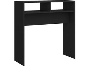 8720286606377 - Bonnevie - KonsolentischFlurtisch Schwarz 78x30x80 cm Holzwerkstoff vidaXL