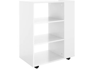 8720286609934 - Vidaxl - Rollschrank Hochglanz-Weiß 60x35x75 cm Holzwerkstoff Weiß