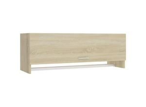 8720286609361 - Bonnevie - KleiderschrankAufbewahrungsschrank Sonoma-Eiche 100x325x35 cm Holzwerkstoff vidaXL