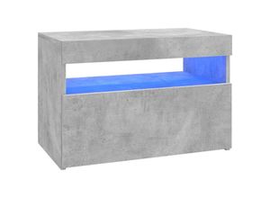 8720286218273 - Bonnevie - TV-SchrankTV-Möbel mit LED-Leuchten Betongrau 60x35x40 cm vidaXL