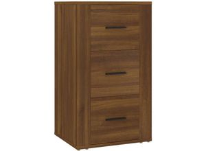 8720287223474 - Bonnevie - SideboardKommode Braun Eichen-Optik 40x33x70 cm Holzwerkstoff vidaXL