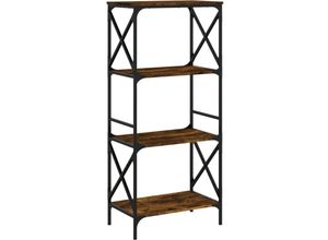 8721012194014 - Bonnevie - Bücherregal 4 Böden Räuchereiche 59x35x132 cm Holzwerkstoff vidaXL745889