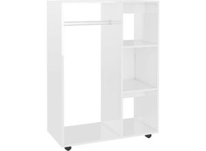 8720286610572 - Kleiderschrank Hochglanz-Weiß 80x40x110 cm Holzwerkstoff vidaXL - Weiß