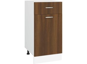 8720286977149 - Bonnevie - Unterschrank mit Schublade Braun Eichen-Optik 40x46x815 cm vidaXL874872