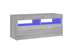 8720286977620 - TV-Schrank，TV-Möbel mit LED-Leuchten Grau Sonoma 90x35x40 cm vidaXL