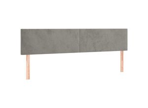 8720287146827 - Vidaxl - Kopfteile 2 Stk Hellgrau 90x5x78 88 cm Samt 23871