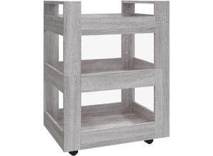 8720287222262 - Bonnevie - Küchenwagen Grau Sonoma 60x45x80 cm Holzwerkstoff vidaXL670184