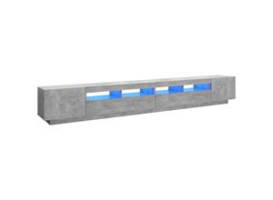 8720286641163 - Bonnevie - TV-Schrank mit LED-Leuchten Betongrau 300x35x40 cm vidaXL850136