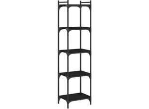 8721012194199 - Bonnevie - Bücherregal 5 Böden Schwarz 40x30x154 cm Holzwerkstoff vidaXL162997