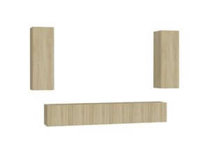 8720286572511 - 5-tlg TV-Schrank-Set，TV-Möbel Sonoma-Eiche Holzwerkstoff vidaXL