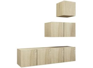 8720286573426 - Bonnevie - 4-tlg TV-Schrank-SetTV-MöbelTV-Möbel Sonoma-Eiche Holzwerkstoff vidaXL