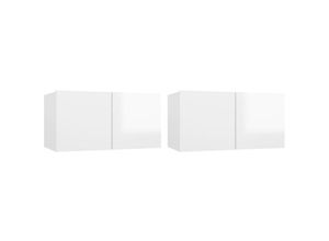 8720286587690 - Bonnevie - TV-Hängeschränke 2 Stk Hochglanz-Weiß 60x30x30 cm vidaXL440804 8720286587690 - Bonnevie - TV-Hängeschränke 2 Stk Hochglanz-Weiß 60x30x30 cm vidaXL440804