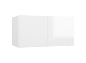 8720286587683 - Bonnevie - TV-Hängeschrank TV-Wandschrank Hochglanz-Weiß 60x30x30 cm vidaXL