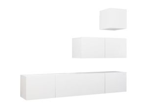 8720286570296 - Bonnevie - 4-tlg TV-Schrank-SetTV-MöbelTV-Möbel Weiß Holzwerkstoff vidaXL