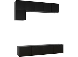 8720286570913 - Bonnevie - 5-tlg TV-Schrank-SetTV-MöbelTV-Möbel Schwarz Holzwerkstoff vidaXL