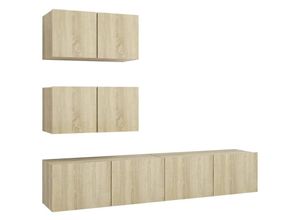 8720286573181 - Bonnevie - 4-tlg TV-Schrank-SetTV-MöbelTV-Möbel Sonoma-Eiche Holzwerkstoff vidaXL