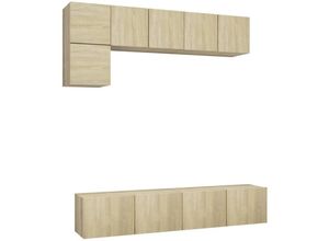 8720286573013 - 5-tlg TV-Schrank-Set，TV-Möbel Sonoma-Eiche Holzwerkstoff vidaXL