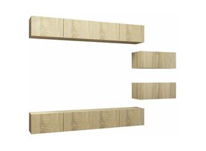 8720286573365 - Bonnevie - 6-tlg TV-Schrank-SetTV-Möbel Sonoma-Eiche Holzwerkstoff vidaXL