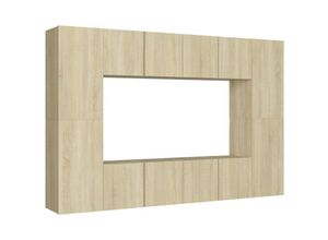 8720286572764 - 8-tlg TV-Schrank-Set，TV-Möbel Sonoma-Eiche Holzwerkstoff vidaXL