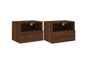 8721012254374 - Bonnevie - TV-Wandschränke 2 Stk Braun Eiche-Optik 40x30x30 cm vidaXL13501