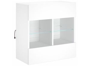 8721012256767 - Bonnevie - TV-Wandschrank mit LED-Leuchten Weiß 585x30x605 cm vidaXL73981