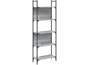 8721012339170 - Bücherregal 5 Böden Grau Sonoma 605x24x1665 cm Holzwerkstoff vidaXL - Grau