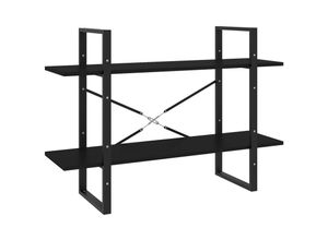 8720286567586 - Bücherregal 2 Fächer，Standregal Schwarz 100x30x70 cm Holzwerkstoff vidaXL