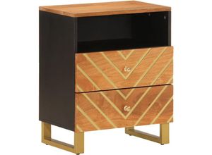8720845422110 - Vidaxl - NachttischBeistelltisch Braun und Schwarz 50x33x60 cm Massivholz Mango 8720845422110 - Vidaxl - NachttischBeistelltisch Braun und Schwarz 50x33x60 cm Massivholz Mango