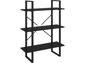 8720286568187 - Bonnevie - BücherregalStandregal Schwarz 80x30x105 cm Holzwerkstoff vidaXL 8720286568187 - Bonnevie - BücherregalStandregal Schwarz 80x30x105 cm Holzwerkstoff vidaXL