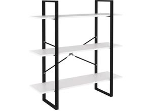 8720286568378 - Bonnevie - BücherregalStandregal Weiß 100x30x105 cm Holzwerkstoff vidaXL 8720286568378 - Bonnevie - BücherregalStandregal Weiß 100x30x105 cm Holzwerkstoff vidaXL