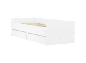 8721012245747 - Bonnevie - Bett mit Schubladen Weiß 75x190 cm vidaXL224763