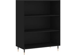 8720845866242 - Bonnevie - BücherregalStandregal Schwarz 695x325x90 cm Holzwerkstoff vidaXL