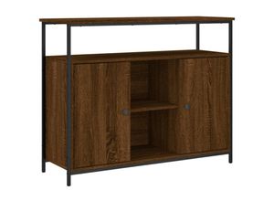 8721012126640 - Sideboard，Kommode Braun Eichen-Optik 100x35x80 cm Holzwerkstoff vidaXL