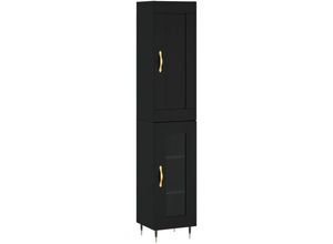 8720845497927 - Vidaxl - Highboard Sideboard Schwarz 345x34x180 cm Holzwerkstoff