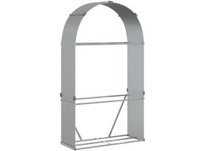 8720845897376 - Bonnevie - Kaminholzunterstand Silbern 120x45x210 cm Verzinkter Stahl vidaXL251629 8720845897376 - Bonnevie - Kaminholzunterstand Silbern 120x45x210 cm Verzinkter Stahl vidaXL251629