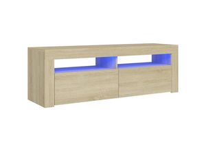 8720286217238 - TV-Schrank，TV-Möbel mit LED-Leuchten Sonoma-Eiche 120x35x40 cm vidaXL